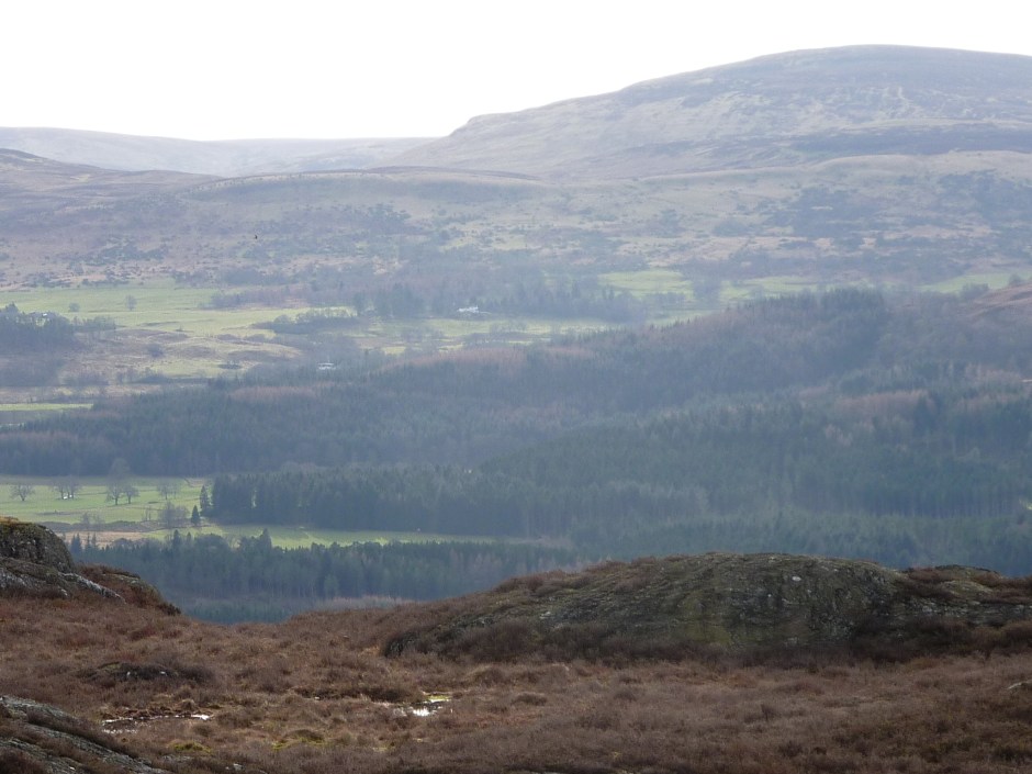 Trian, Milntuim, & Easter Meigor, from Dunira. Photo by Hugh Rose, 2013.