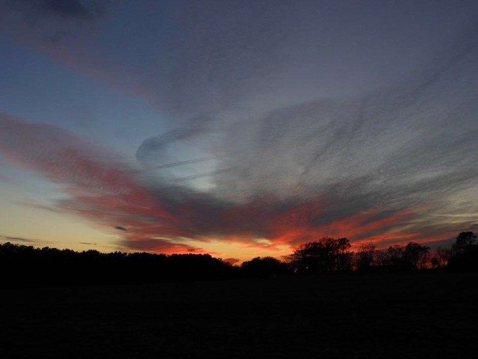 November sunset, Historic St. Mary's City. Photo: Margaret Yocom, 2013.